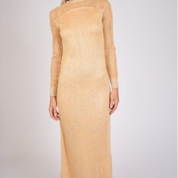 Vintage Anne Fogarty Rare 1960's Gold Knit Gown - Near Mint Condition - Picture 3 of 10